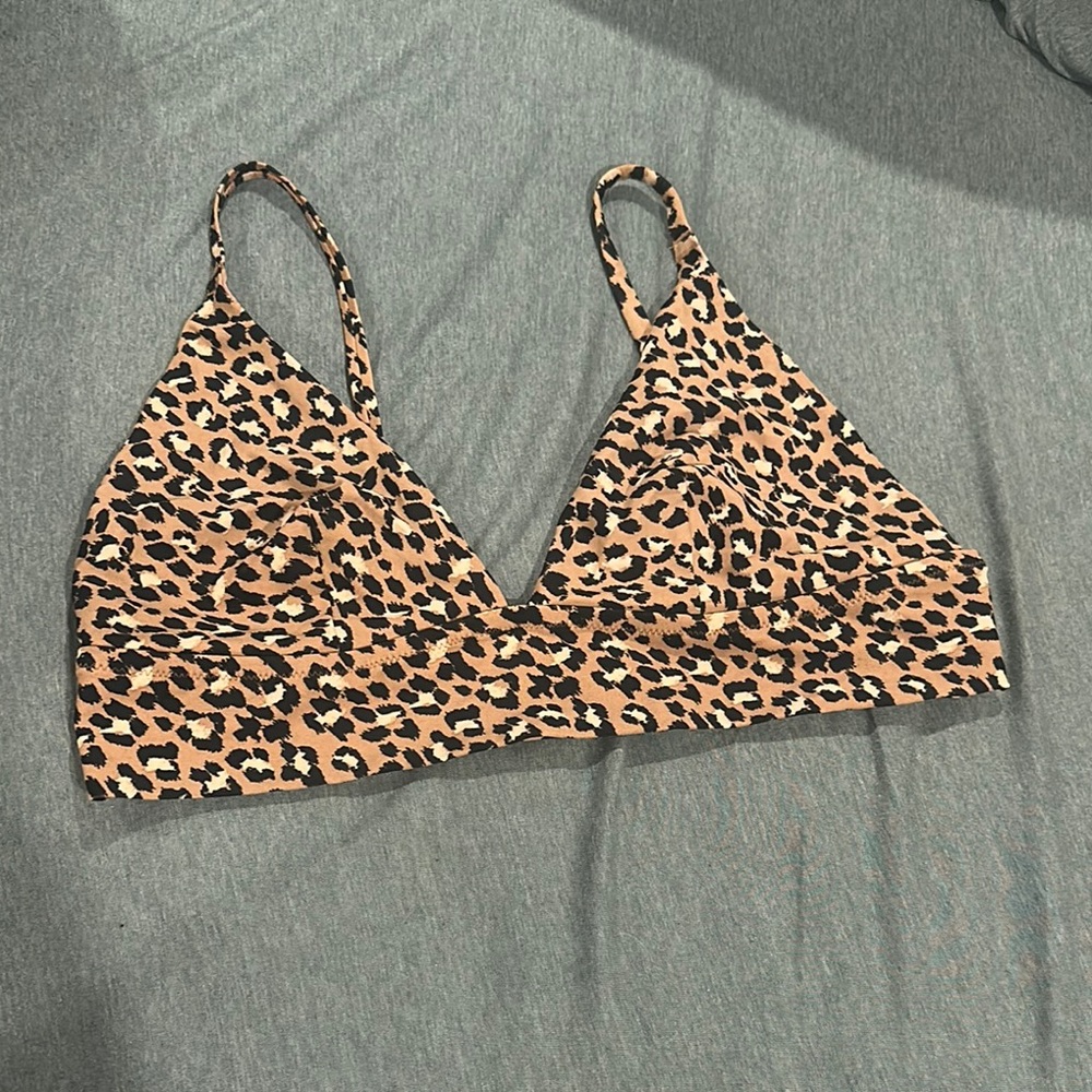 Leopard Print Bikini Top